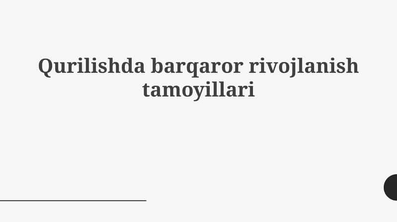 Barqaror Qurilish