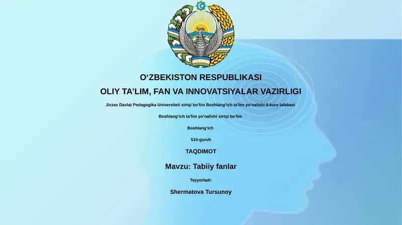Tabiatshunoslikning tarixi va rivojlanishi 1