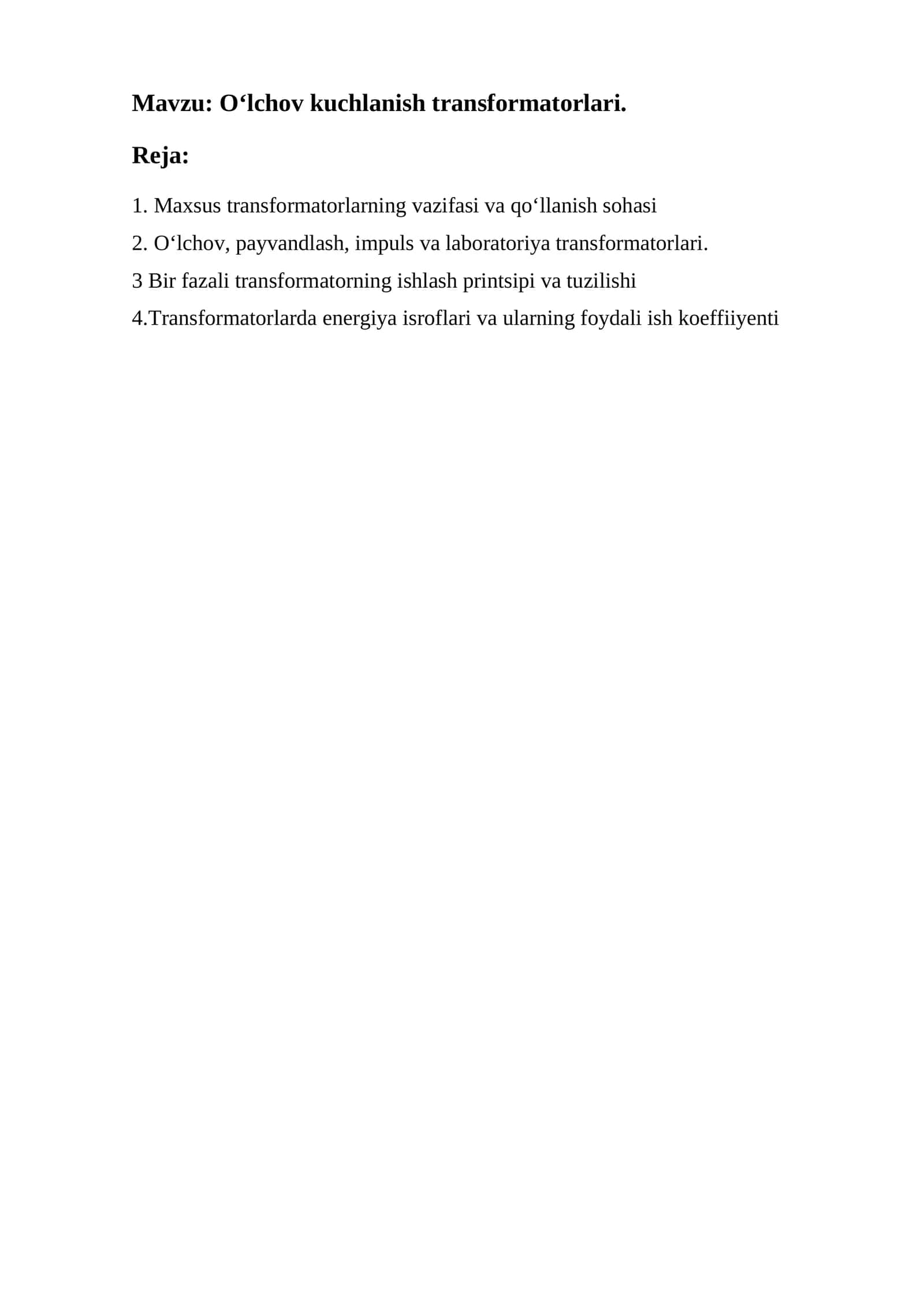 O‘lchov kuchlanish transformatorlari 1