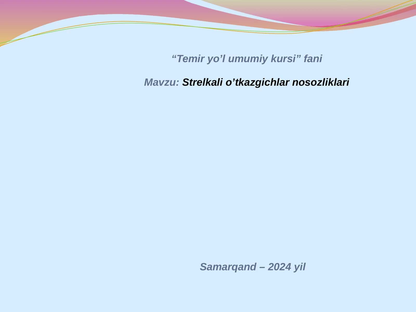 Strelkali o’tkazgichlar nosozliklari 1