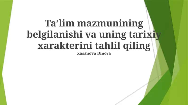 Ta'limning tarixiy xususiyati va uning evolyutsiyasi 1