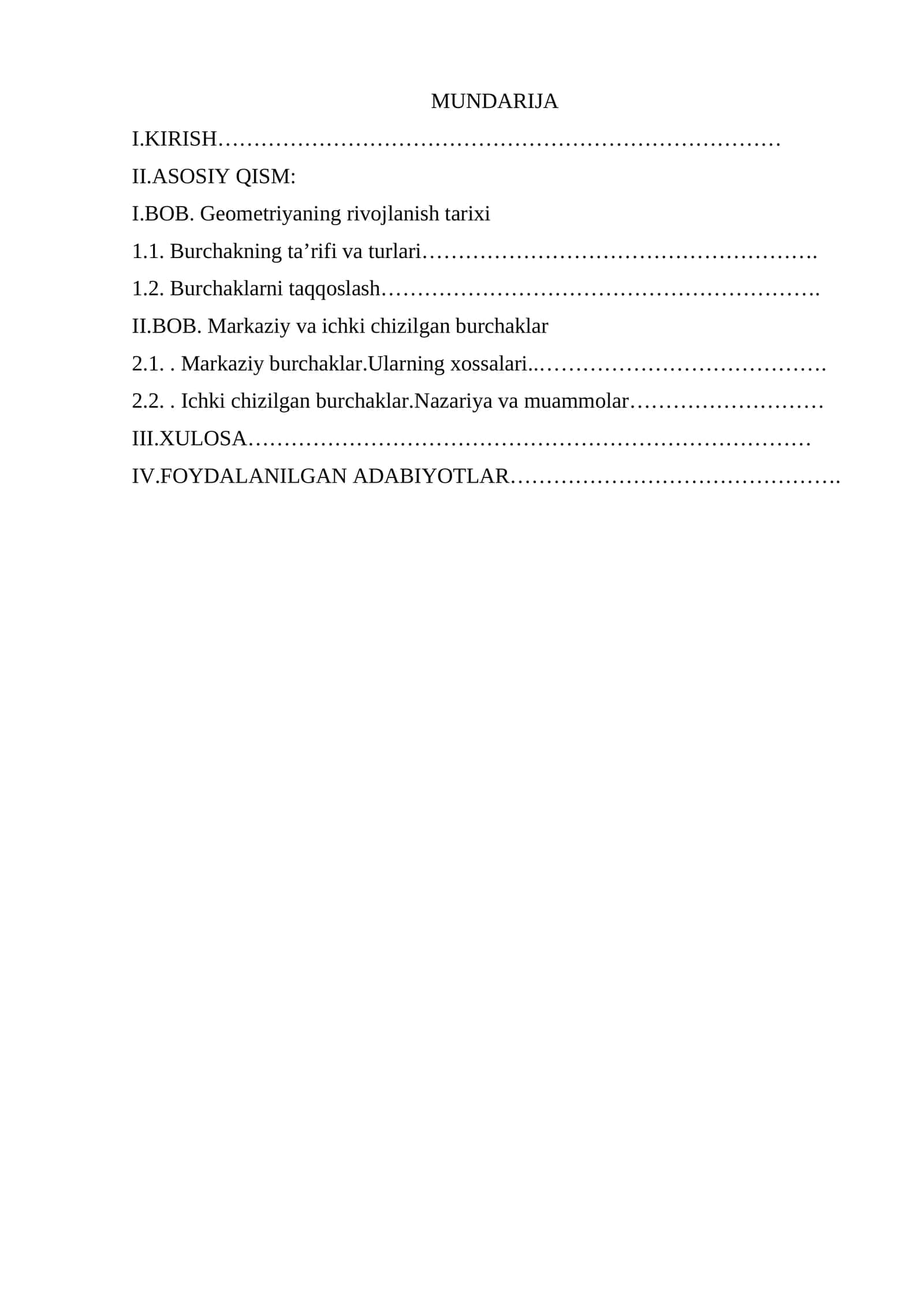 Geometriyaning rivojlanish tarixi 1