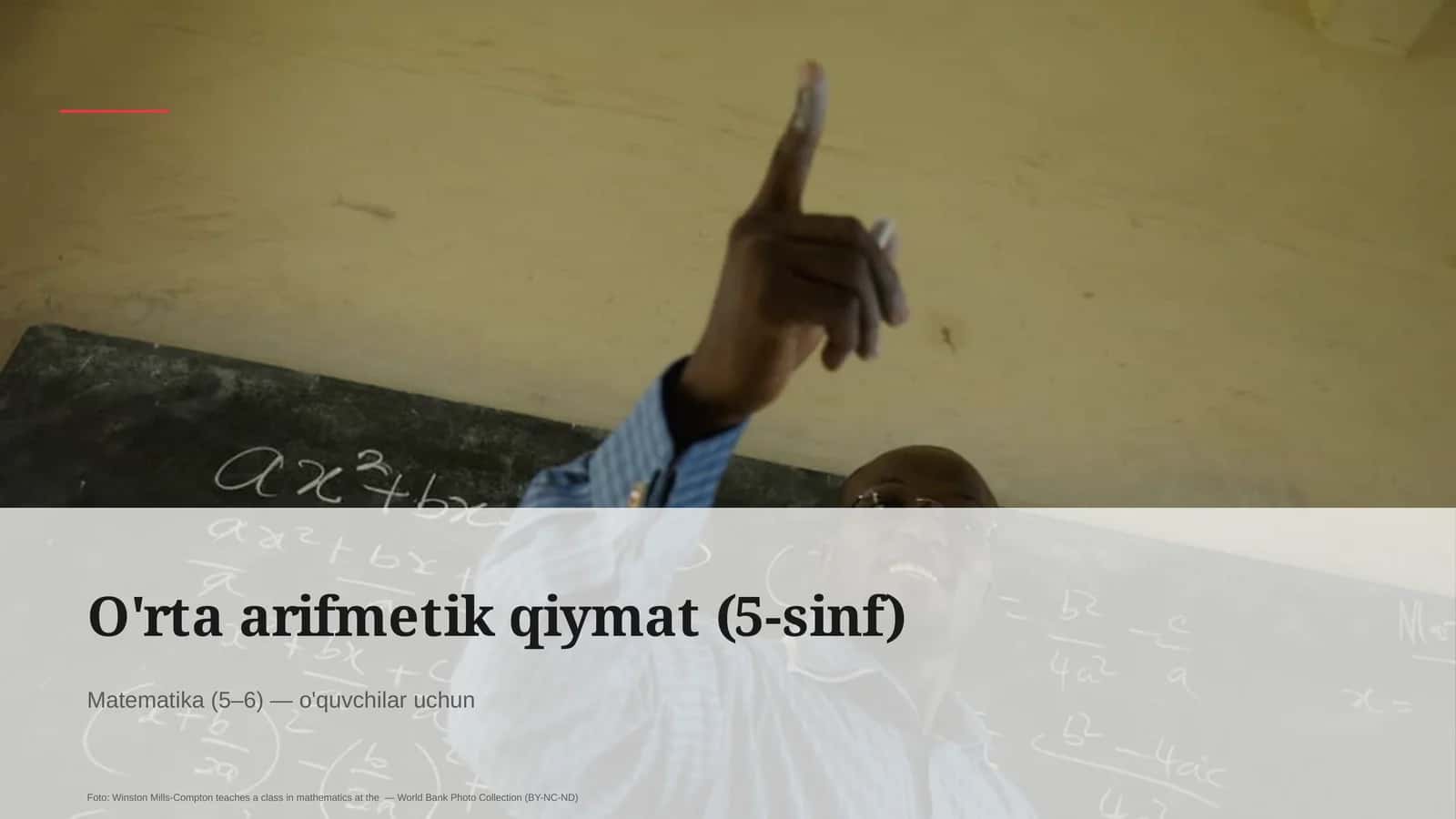 O'rta arifmetik qiymat (5-sinf) 1