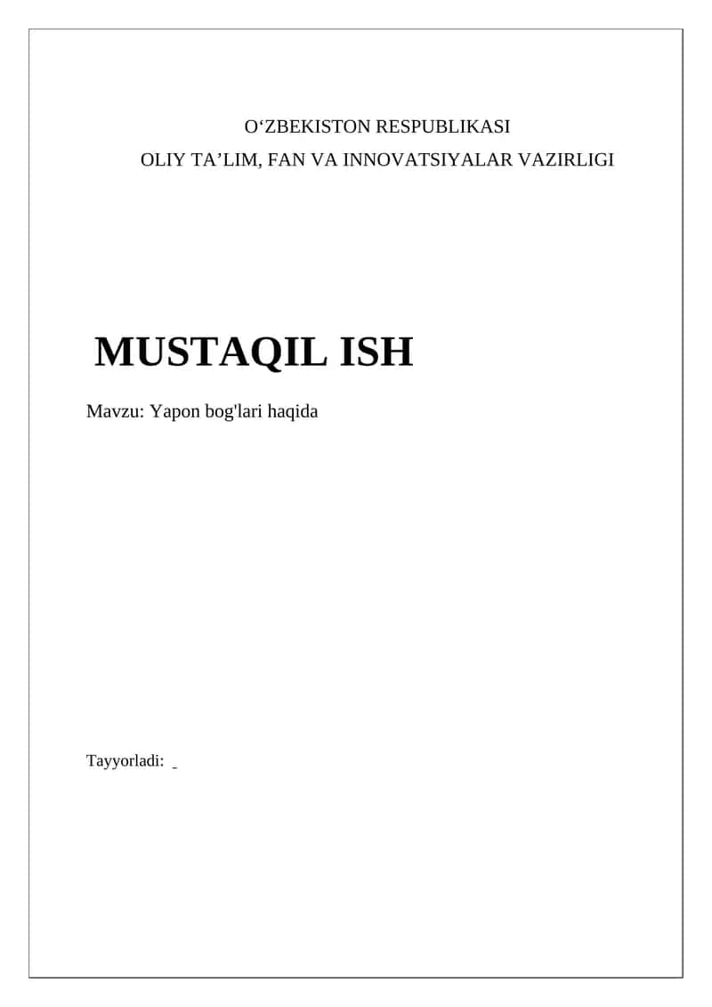 Yapon bog'lari haqida 1