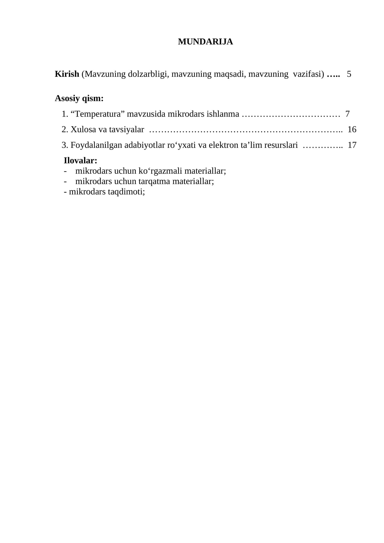 Temperatura mavzusida mikrodars ishlanma 1