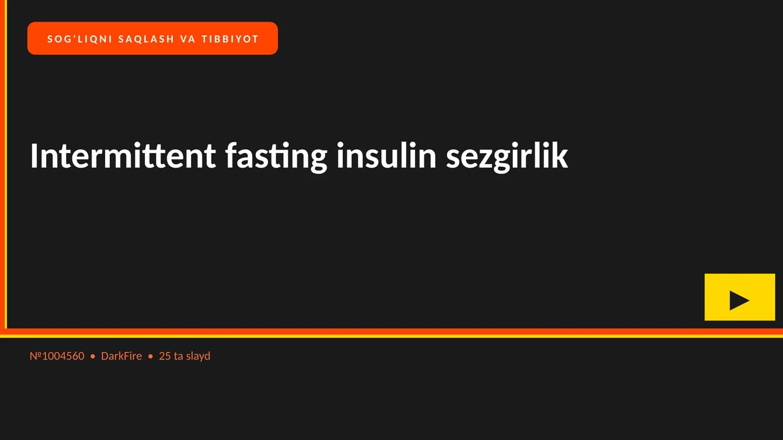 Intermittent fasting insulin sezgirlik 1