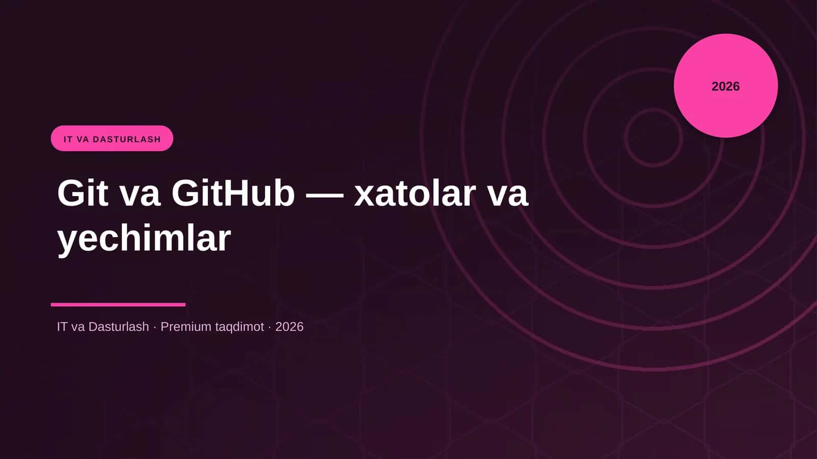 Git va GitHub — xatolar va yechimlar 1