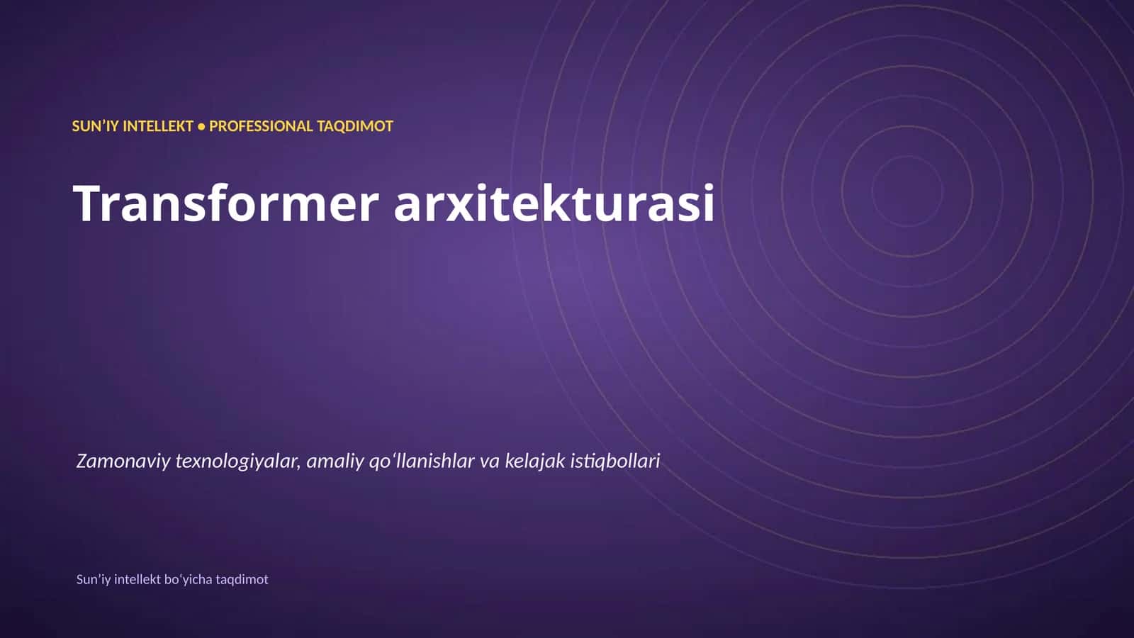 Transformer arxitekturasi 1