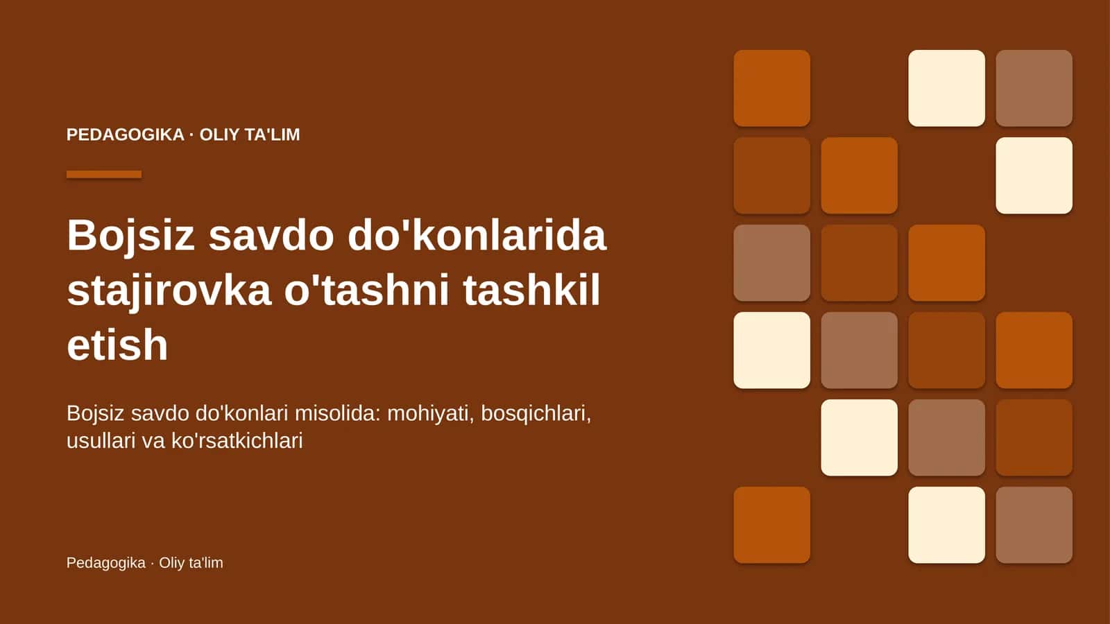 Stajirovka o'tashni tashkil etish: mohiyati 1