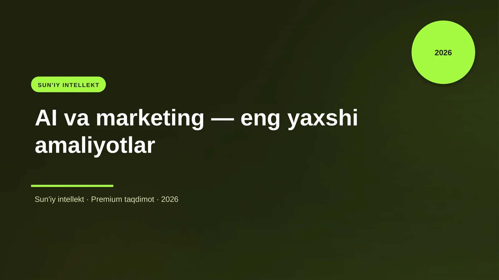 AI va marketing — eng yaxshi amaliyotlar 1