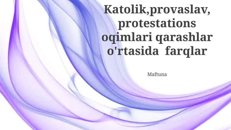 Protestantlar Muqaddas Kitobga individual talqinni urg'u beradilar 1