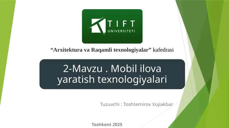 Tuzuvchi: Toshtemirov Xojiakbar 1