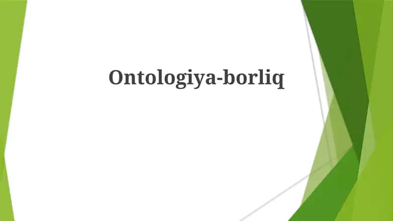 Ontologiya-borliq 1