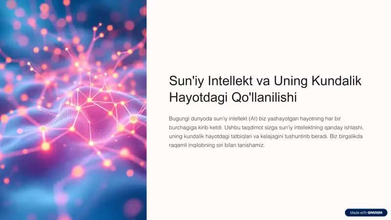 suniy intellekt va uning hayotdagi qollanishi 1