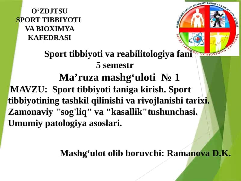 Sport tibbiyoti 1