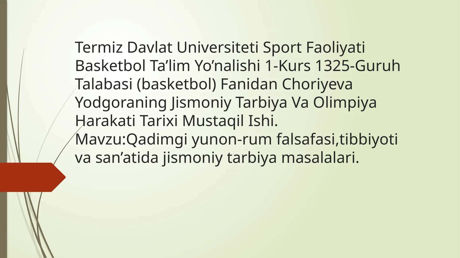 Jismoniy tarbiya va olimpiya harakati tarixi 1