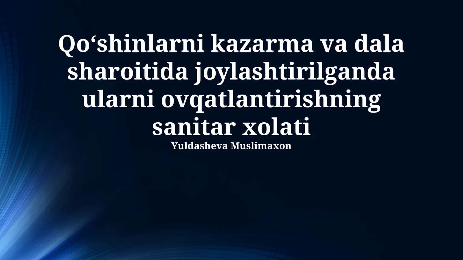 Oziq-ovqat mahsulotlarining saqlanishi va tashilishi 1