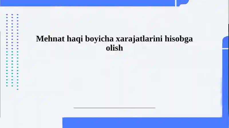 Ishchi kuchi xarajatlarini tahlil qilish