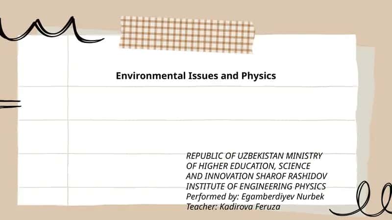 Environmental Issues and Physics 1