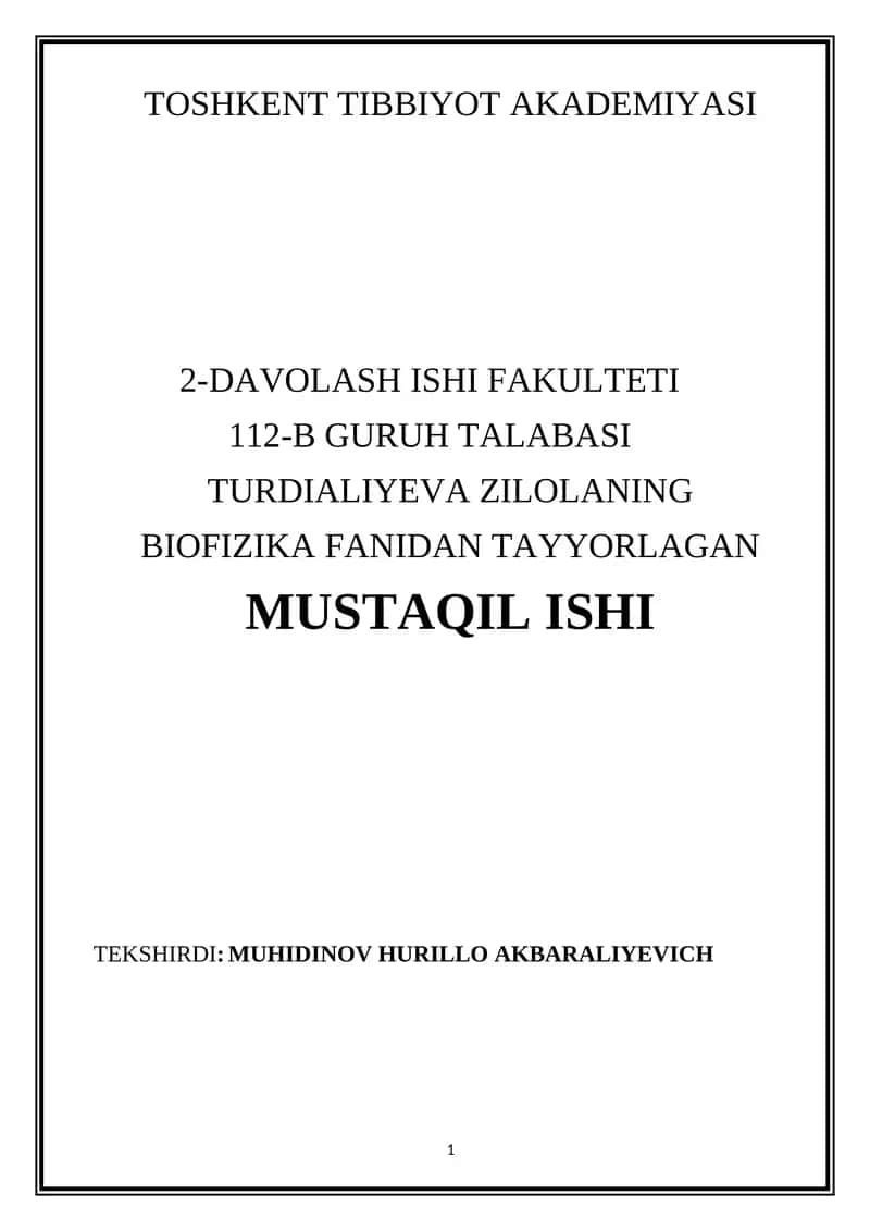 Eshituv sistemasi fizikasi 1