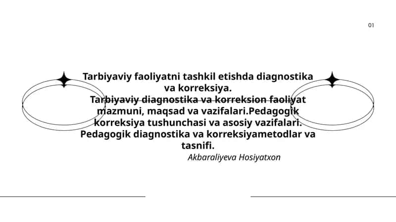 Tarbiyaviy faoliyatni tashkil etishda diagnostika va korreksiya 1