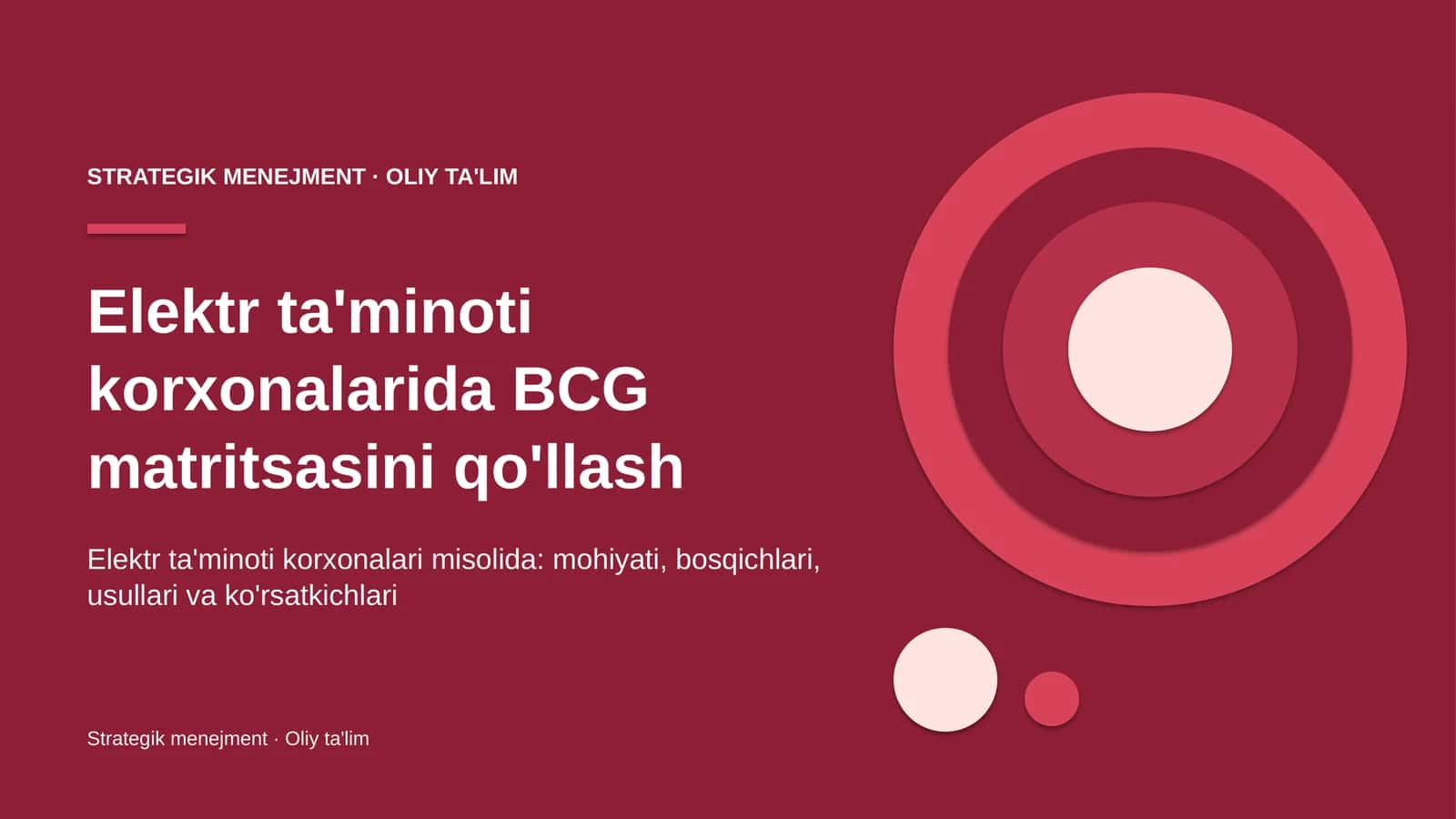 elektr ta'minoti korxonalarida bcg matritsasini qo'llash 6288 1