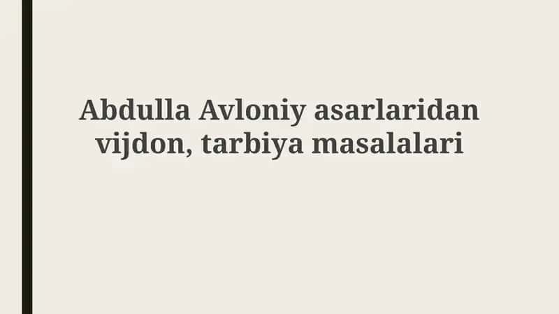 Ta'lim va tarbiyaning ahamiyati 1
