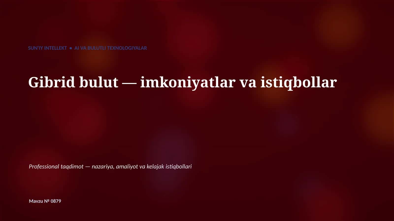 Professional taqdimot — nazariya, amaliyot va kelajak istiqbollari 1
