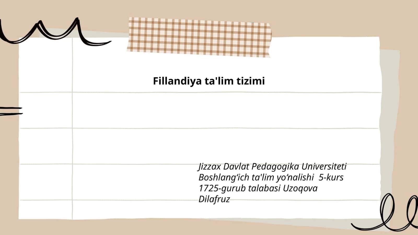 Fillandiya ta'lim tizimi 1