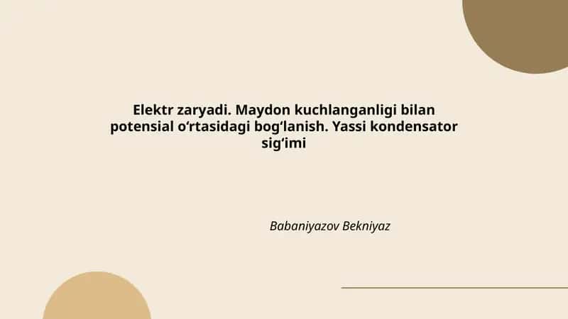 Elektr zaryadi 1