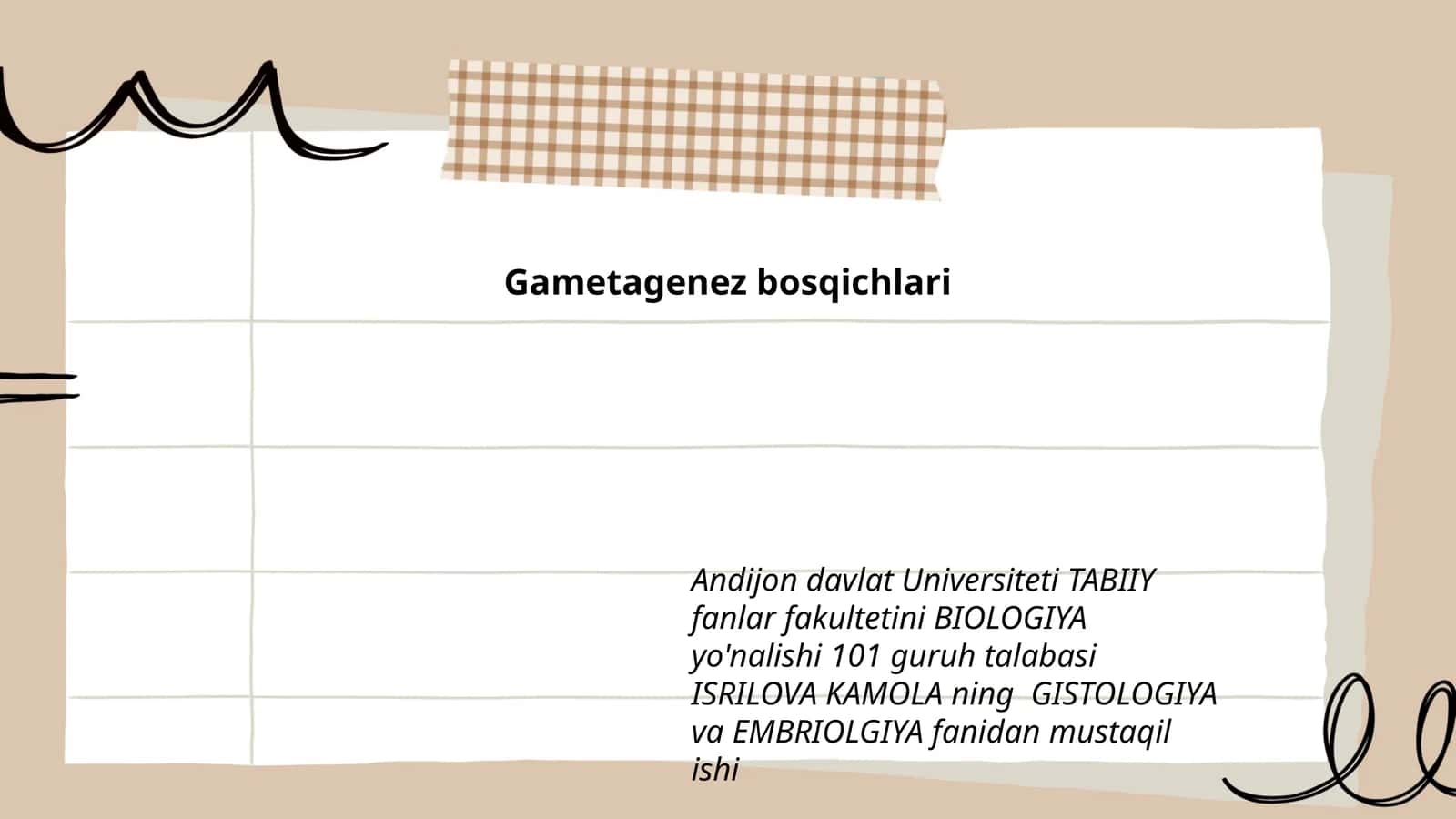 Gametagenez bosqichlari 1