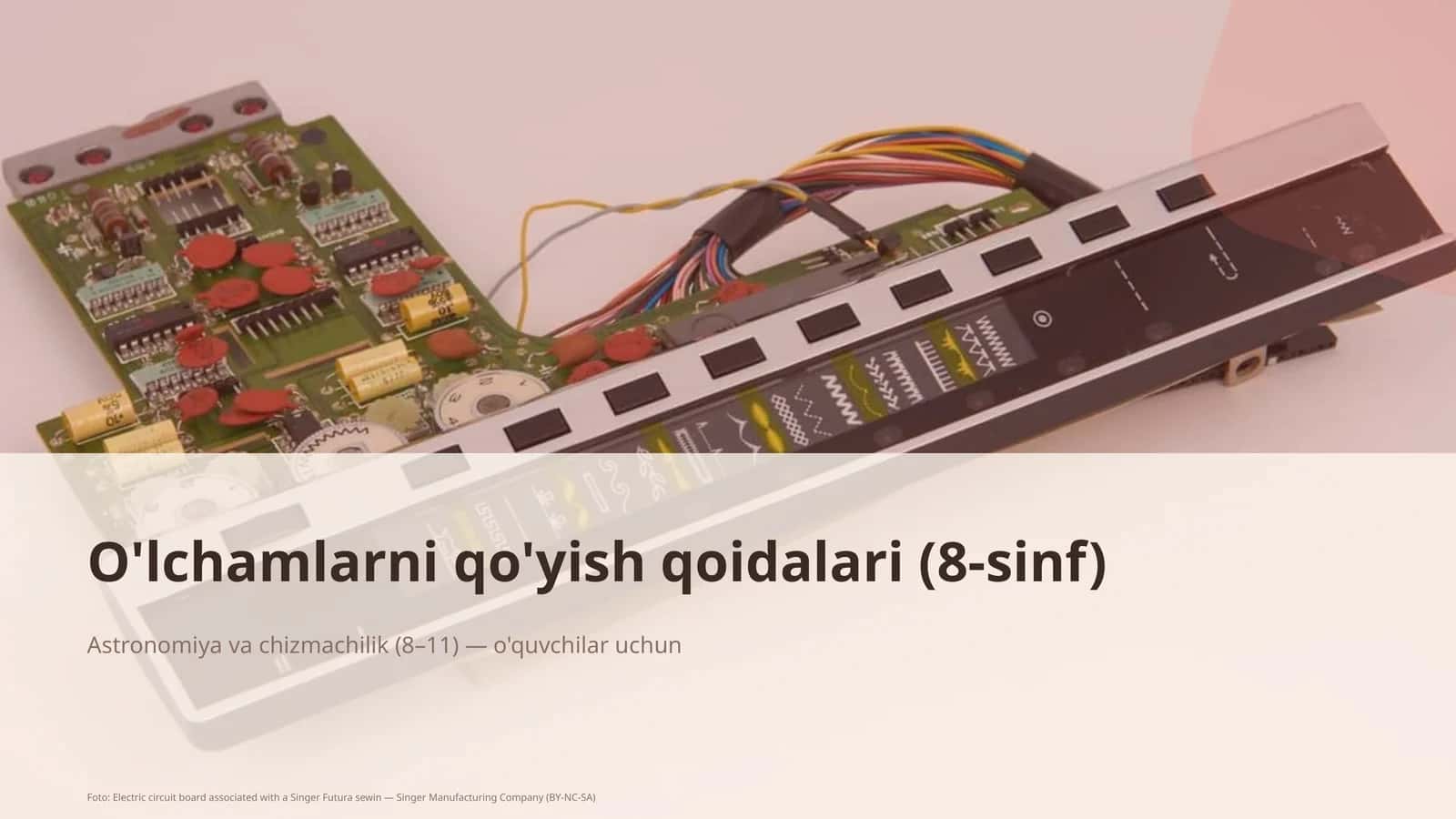 O'lchamlarni qo'yish qoidalari (8-sinf) 1
