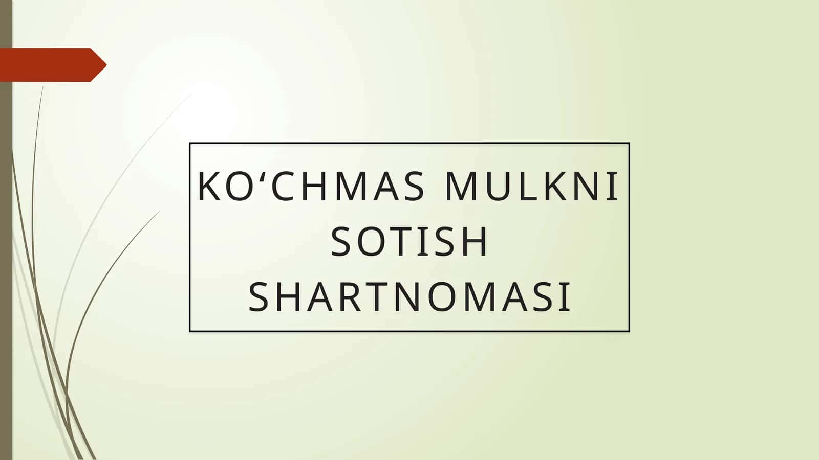 KO‘CHMAS MULKNI SOTISH SHARTNOMASI 1