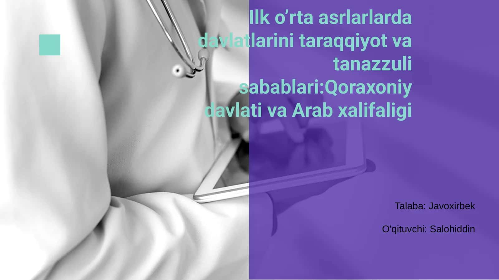 Qoraxoniy davlati va Arab xalifaligi 1