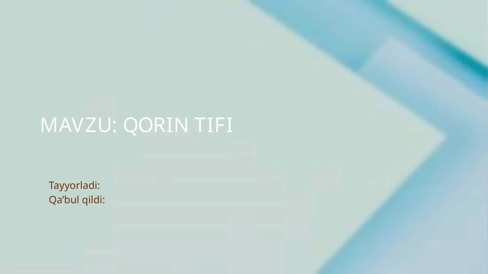 Qorin tifi 1