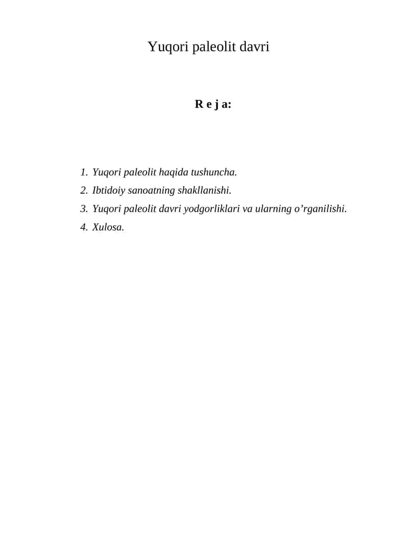 Yuqori paleolit davri 1