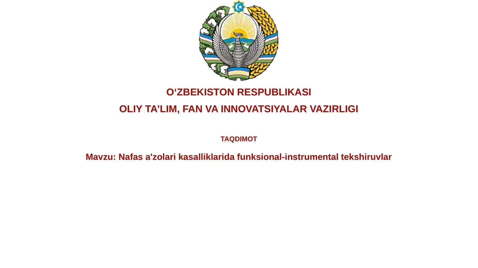 Nafas olish kasalliklarida funksional-instrumental tekshiruvlar 1
