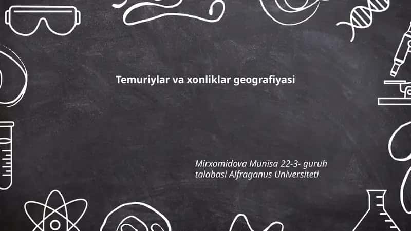 Temuriylar va xonliklar geografiyasi 1
