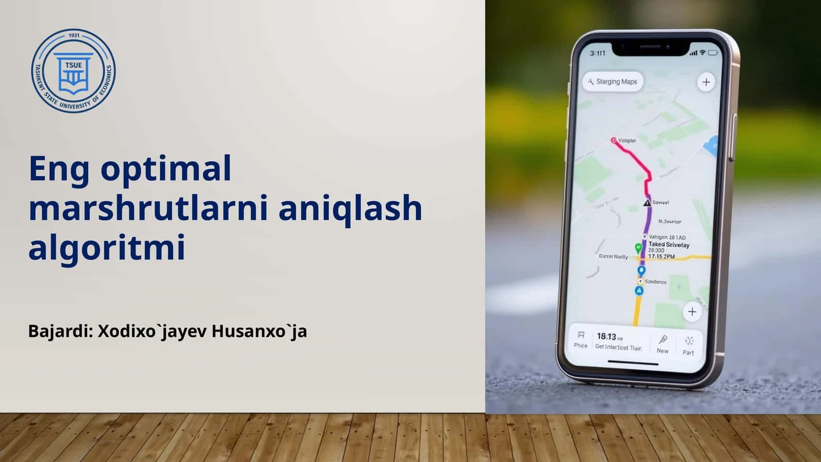 Eng optimal marshrutlarni aniqlash algoritmi 1