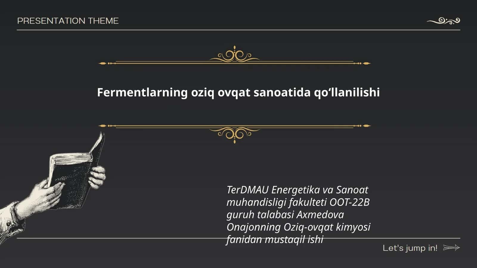 Fermentlarning oziq ovqat sanoatida qoʻllanilishi 1