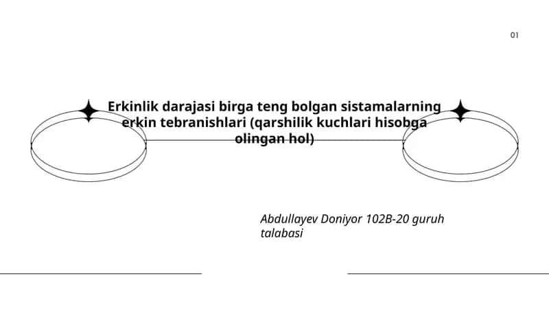 Erkinlik darajasi birga teng bolgan sistamalarning erkin tebranishlari 1