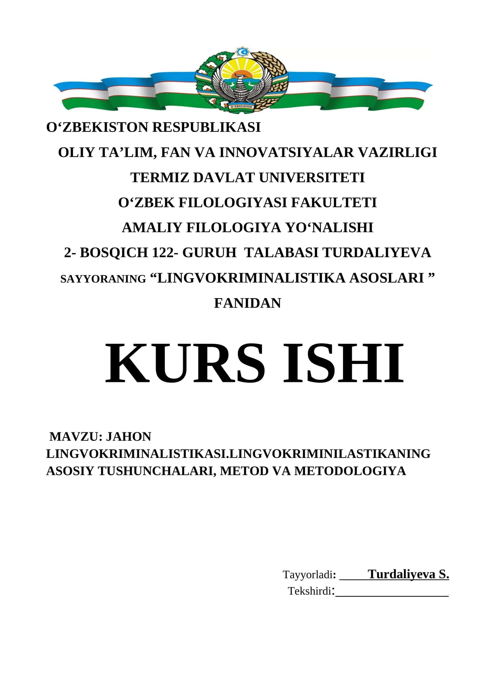 LINGVOKRIMINALISTIKA ASOSLARI 1