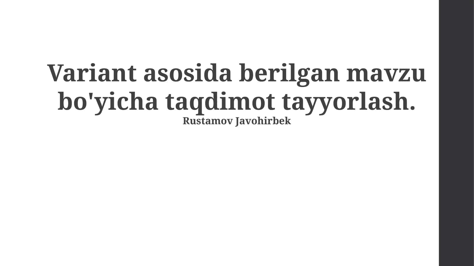 Mavzuga Tayyorgarlik Bosqichlari 1