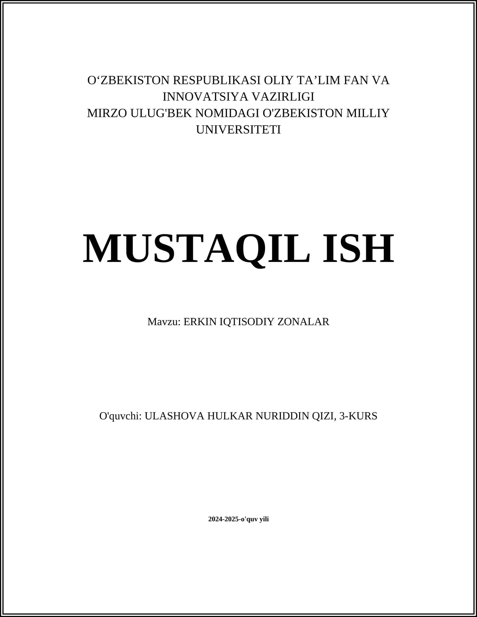 ERKIN IQTISODIY ZONALAR 1
