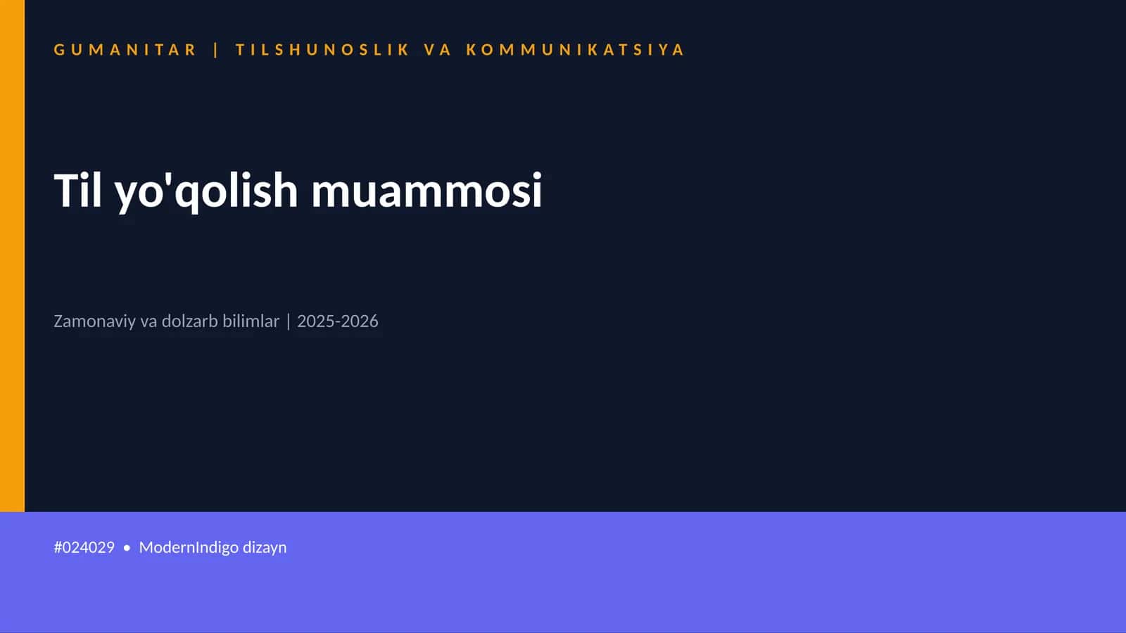 Til yo'qolish muammosi 1