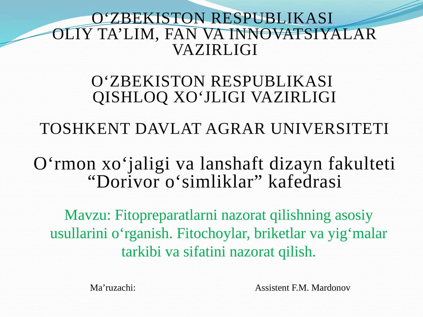 Fitopreparatlar nazorati 1
