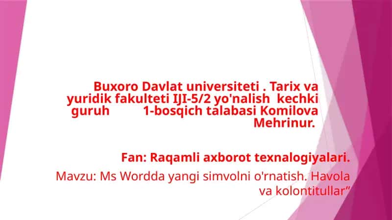 Raqamli axborot texnologiyalari 1