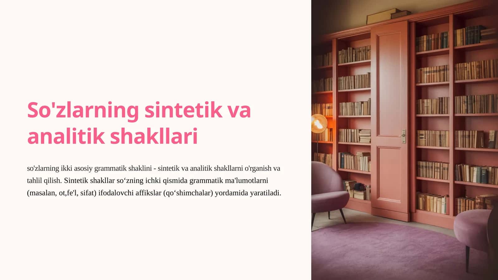 So'zlarning sintetik va analitik shakllari 1