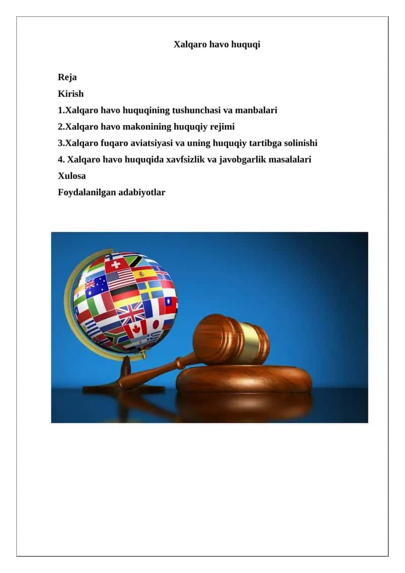 Xalqaro havo huquqi 1