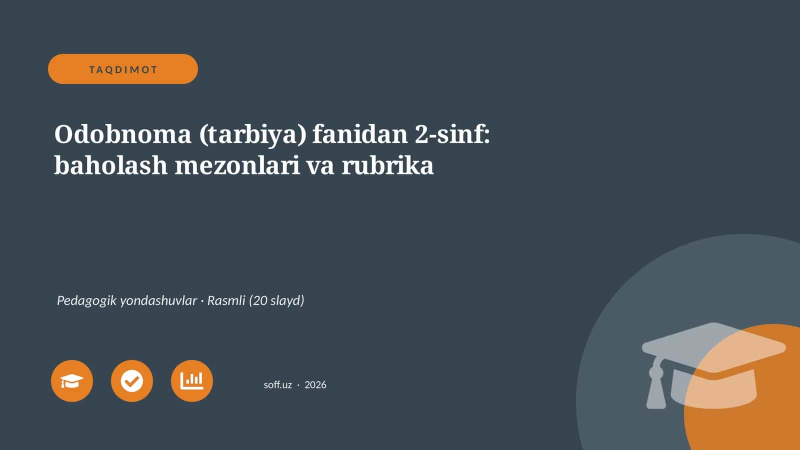 Odobnoma (tarbiya) fanidan 2-sinf: baholash mezonlari va rubrika 1